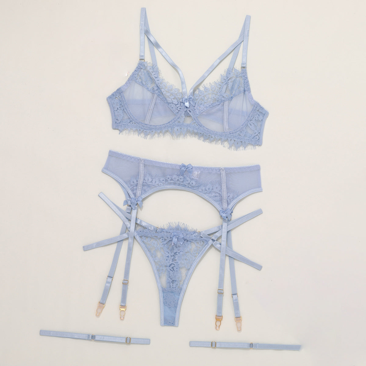 The Cornflower Blue Embroidery Pact: How AURAVEIL, as a Lingerie Manufacturer, Transforms Eyelash Lace Sets into Bodily Blues Poems